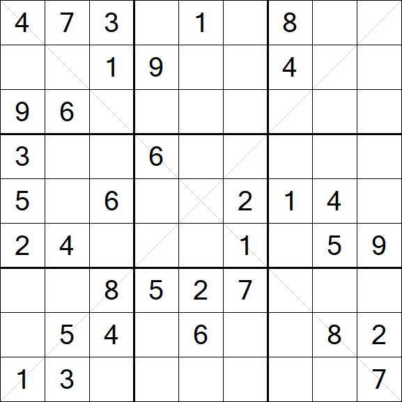 Sudoku X - Mittel