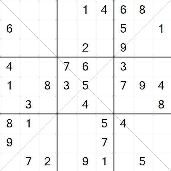 Sudoku X - Mittel