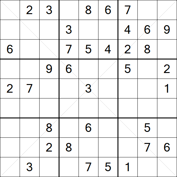 Sudoku X - Mittel