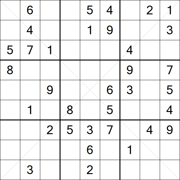 Sudoku X - Médio