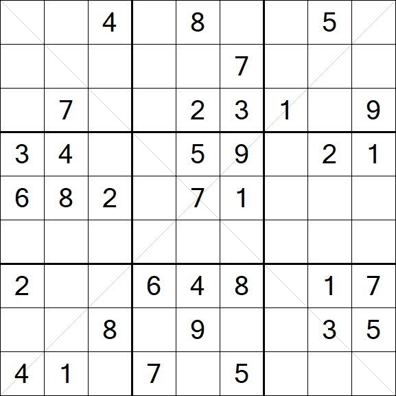 Sudoku X - Mittel