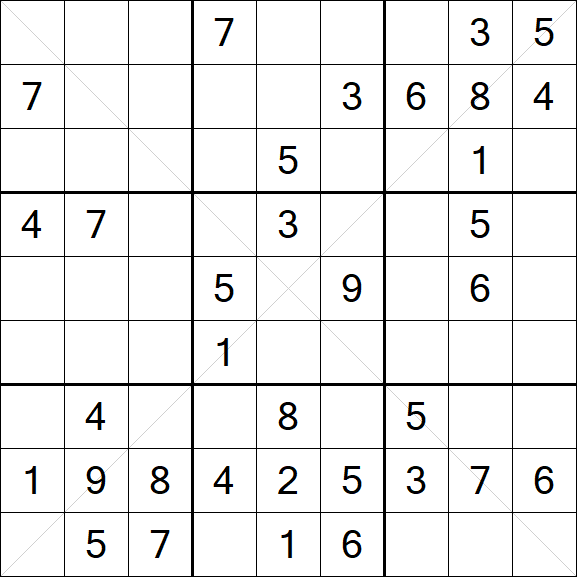Sudoku X - Mittel