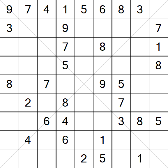 Sudoku X - Mittel