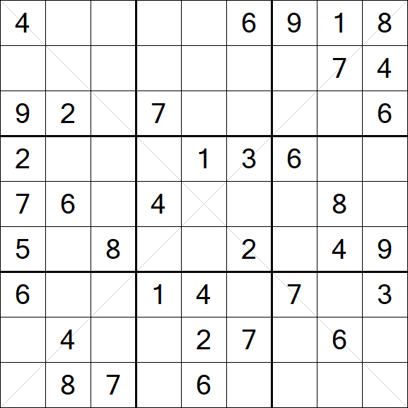 Sudoku X - Mittel