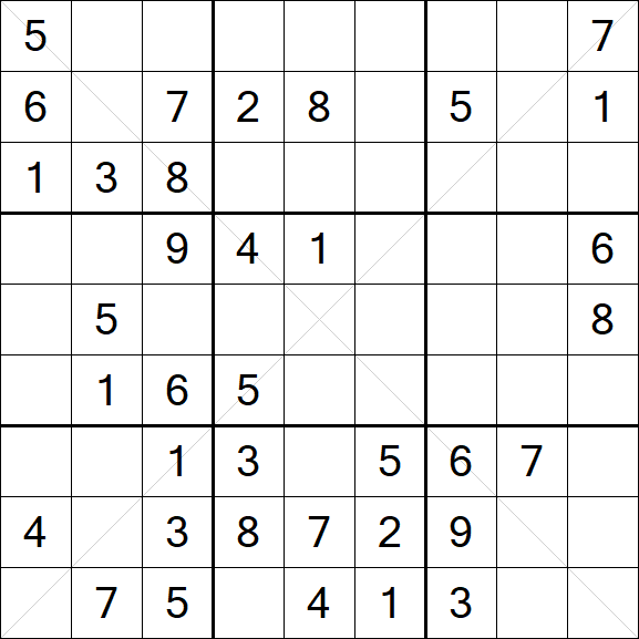 Sudoku X - Mittel