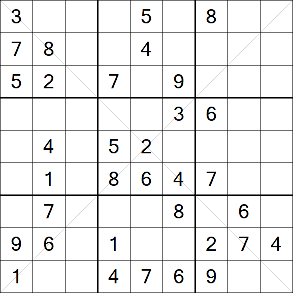 Sudoku X - Mittel