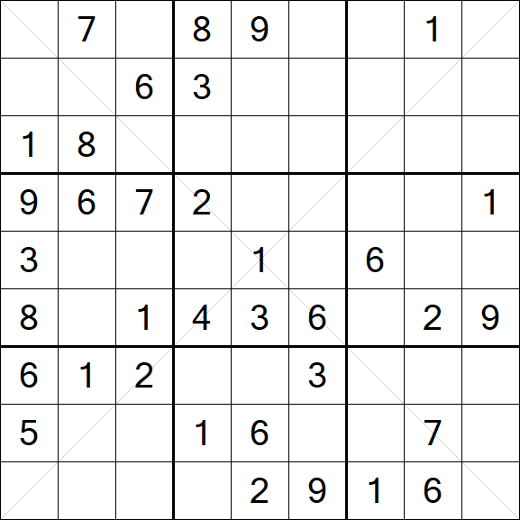 Sudoku X - Mittel