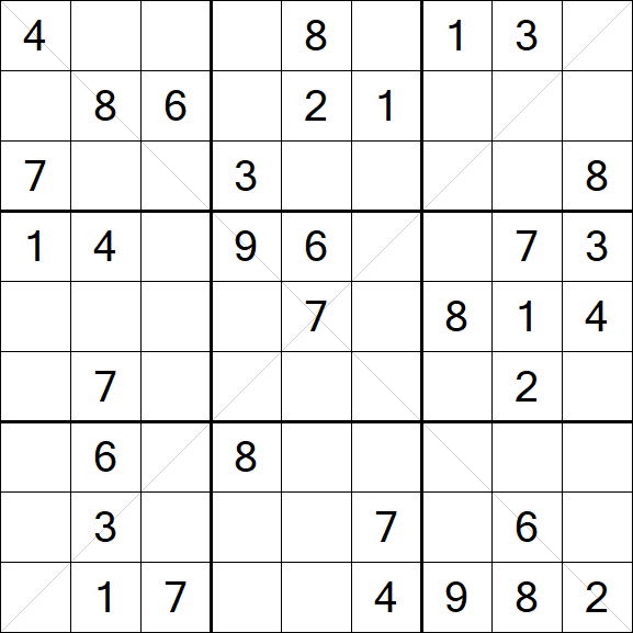 Sudoku X - Mittel