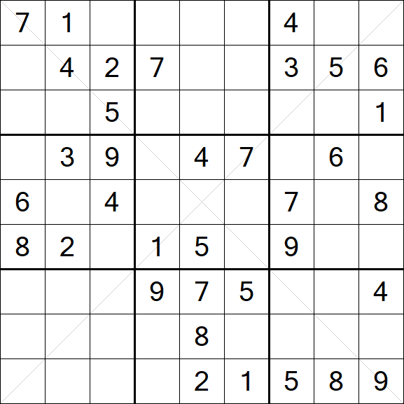 Sudoku X - Mittel
