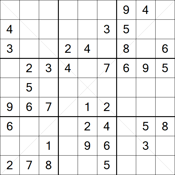 Sudoku X - Mittel