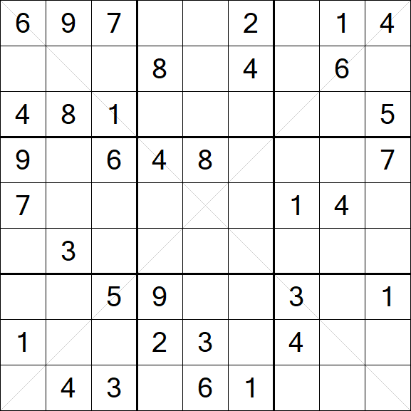Sudoku X - Mittel