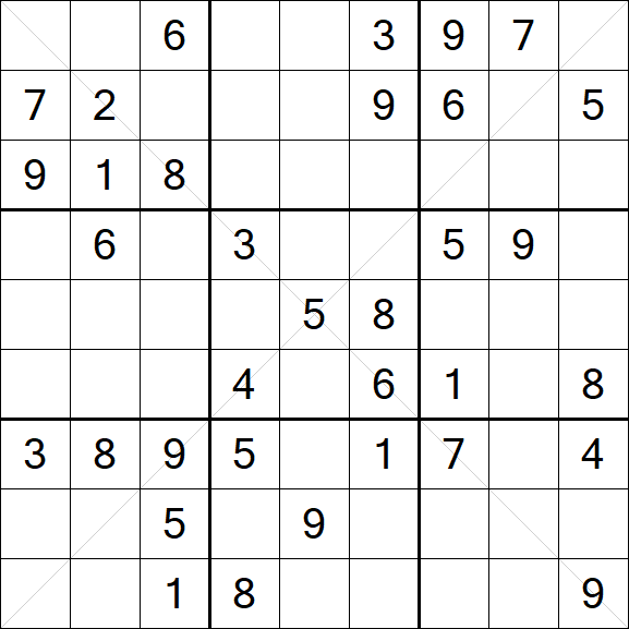 Sudoku X - Mittel
