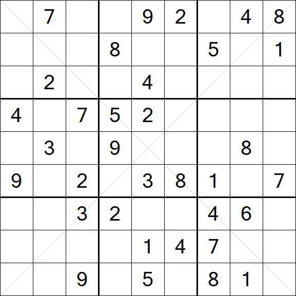 Sudoku X - Mittel