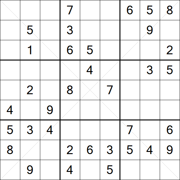 Sudoku X - Mittel
