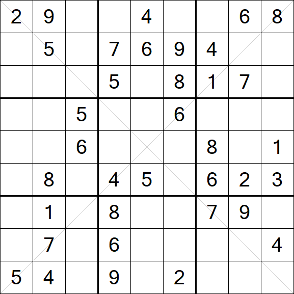Sudoku X - Mittel
