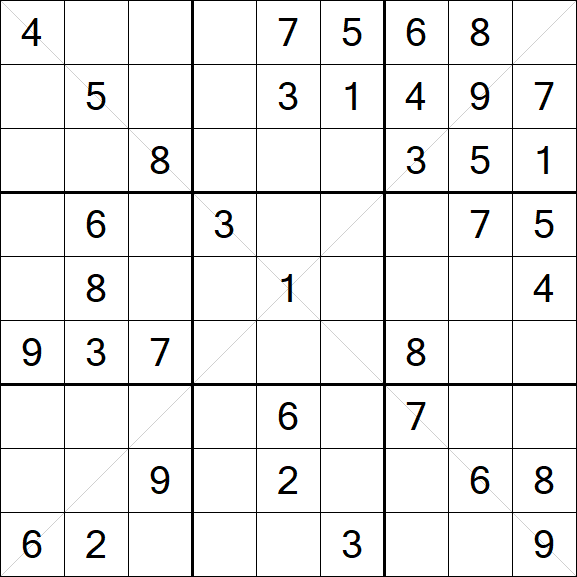 Sudoku X - Mittel