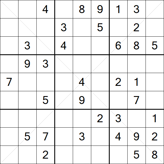 Sudoku X - Mittel