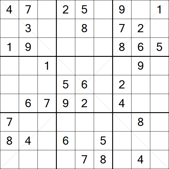 Sudoku X - Mittel