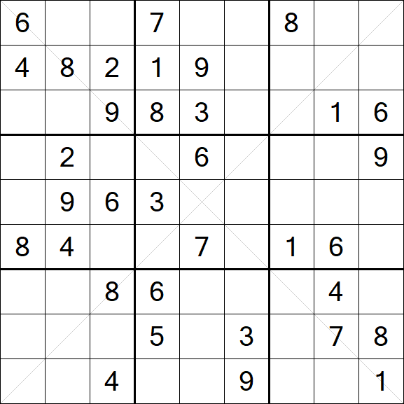 Sudoku X - Mittel