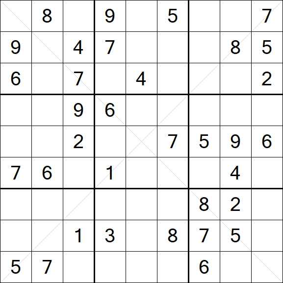 Sudoku X - Mittel