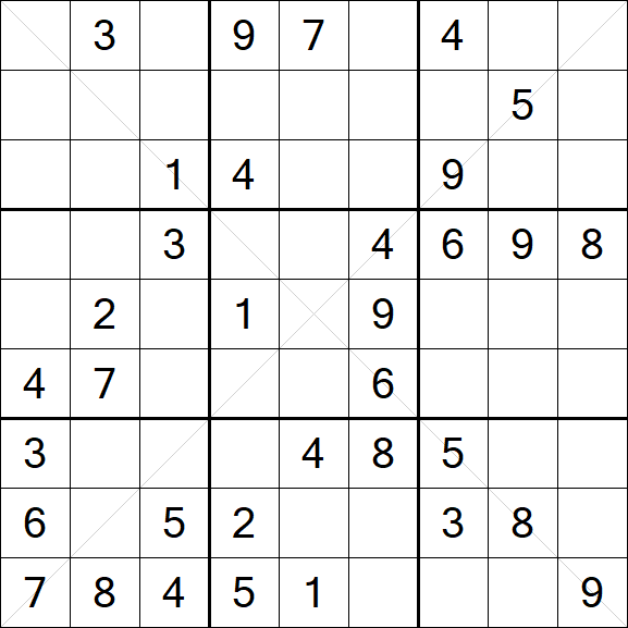 Sudoku X - Mittel