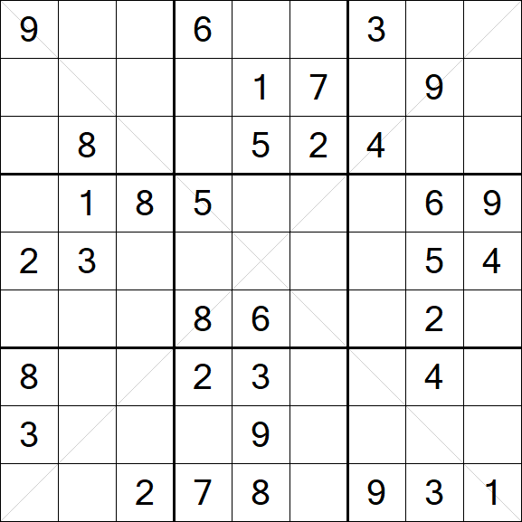 Sudoku X - Mittel