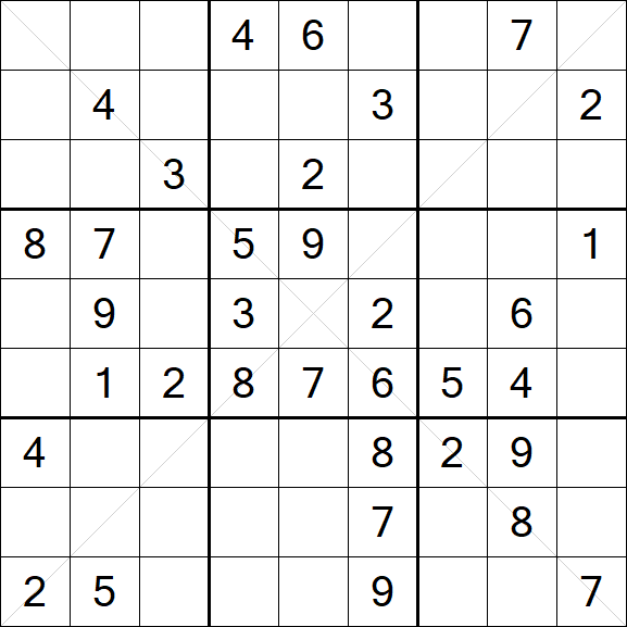 Sudoku X - Mittel