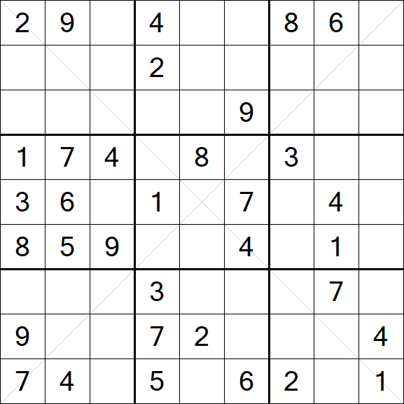 Sudoku X - Mittel