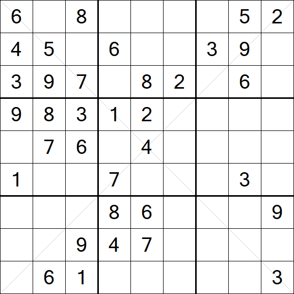 Sudoku X - Mittel