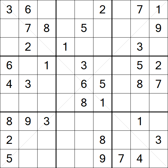 Sudoku X - Medium