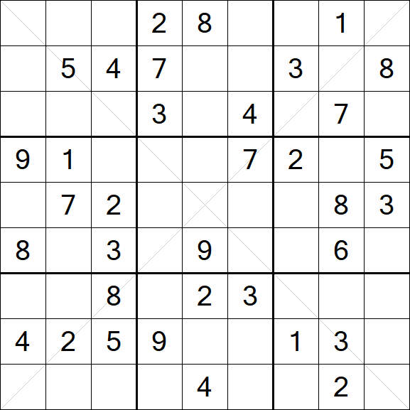 Sudoku X - Mittel