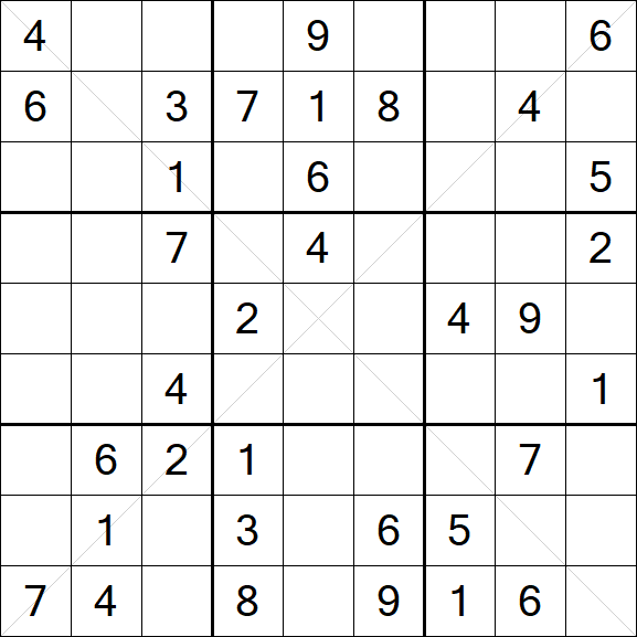 Sudoku X - Mittel