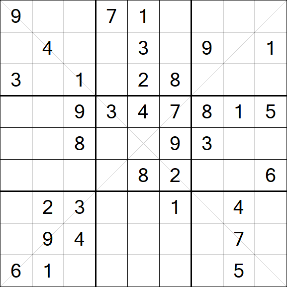 Sudoku X - Mittel