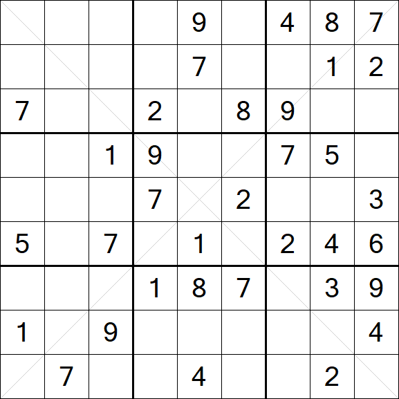 Sudoku X - Mittel