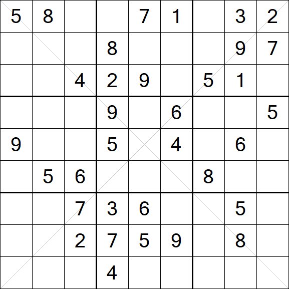 Sudoku X - Mittel