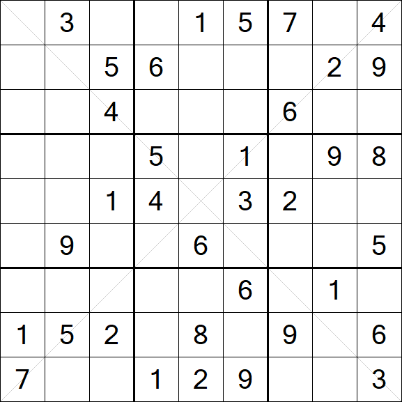 Sudoku X - Mittel