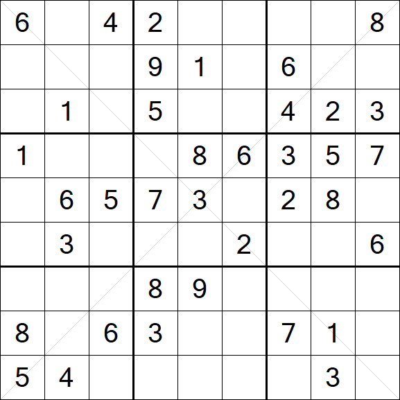 Sudoku X - Mittel