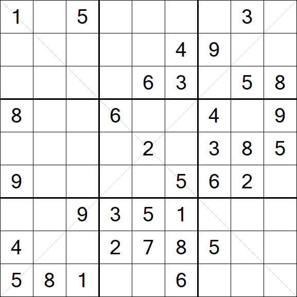 Sudoku X - Mittel