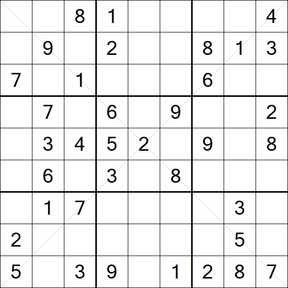 Sudoku X - Mittel
