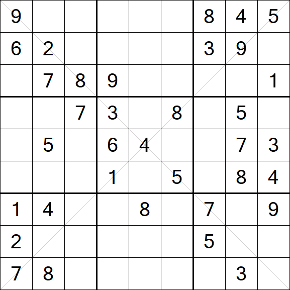 Sudoku X - Mittel