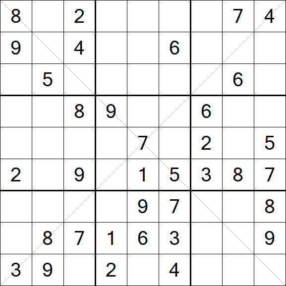 Sudoku X - Mittel