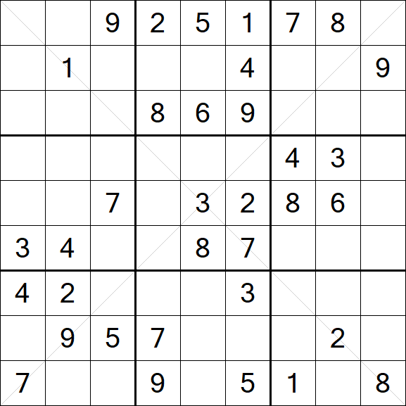 Sudoku X - Mittel