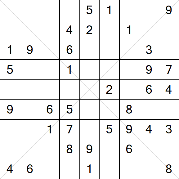 Sudoku X - Mittel