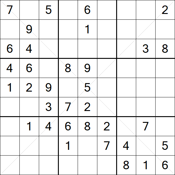 Sudoku X - Mittel
