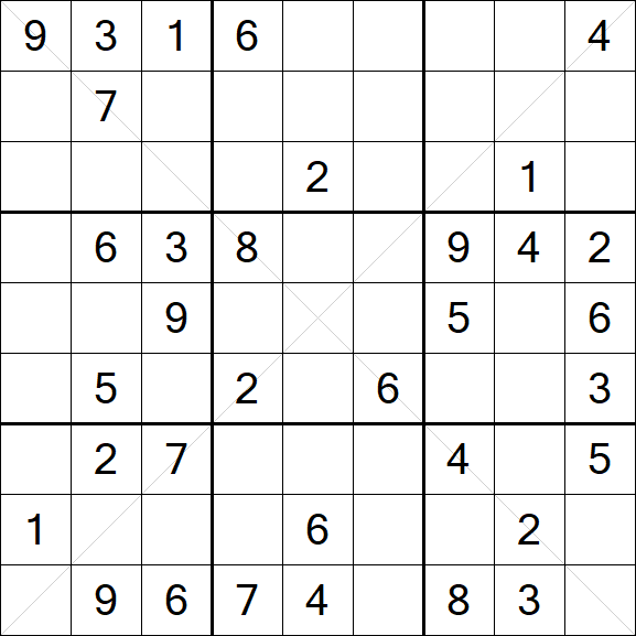 Sudoku X - Mittel