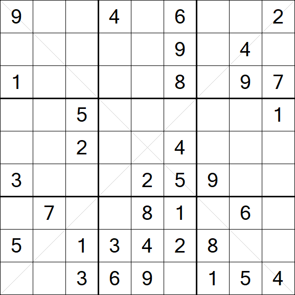 Sudoku X - Mittel