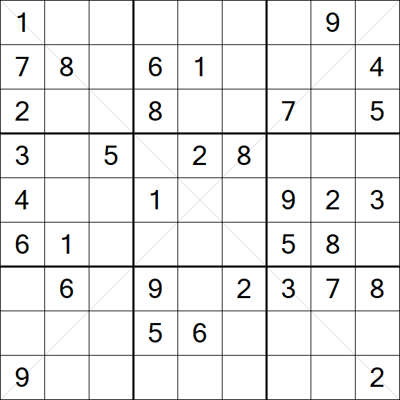 Sudoku X - Mittel