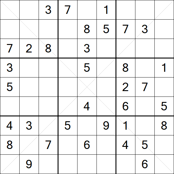 Sudoku X - Mittel