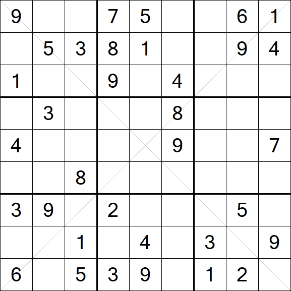 Sudoku X - Mittel