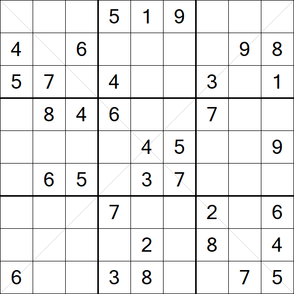 Sudoku X - Mittel